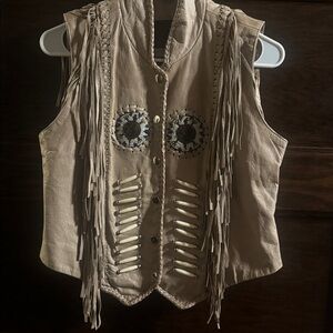 Leather Vest, Women's Large